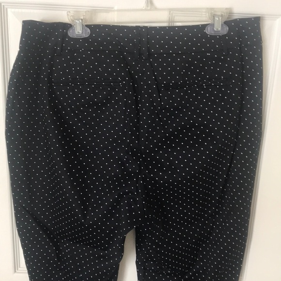 Lane Bryant black polkadotted cropped pants - Picture 6 of 7